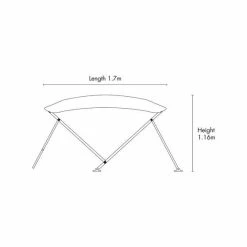 Bowline Navy Bimini Kit 2 Bow 1.3-1.5m -Marine Electronics shop BCF 574097 02 hi res