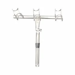 Frank Marine Stainless Steel Starboard 3 Way Adjustable Rod Holder