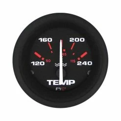 Veethree Black Amega Water Temperature Gauge
