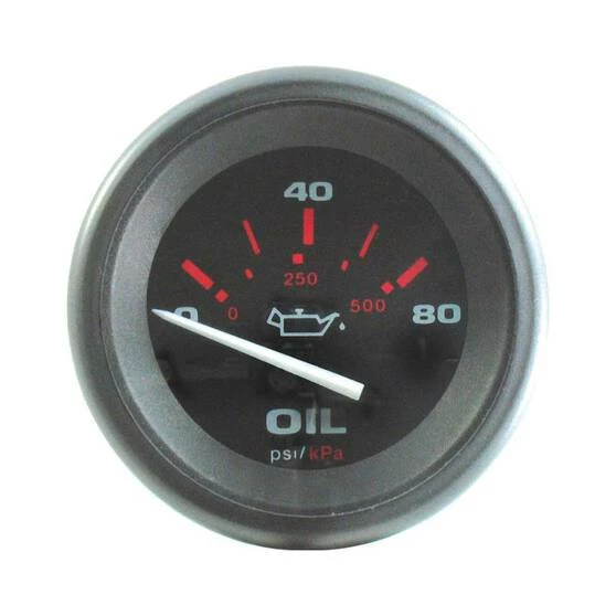 Veethree Black Amega Oil Pressure Gauge 0-80 PSI 1 Veethree Black Amega Oil Pressure Gauge 0-80 PSI