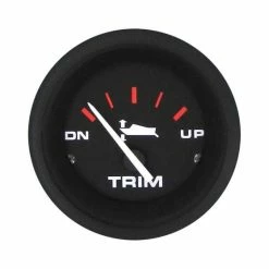 Veethree Black Amega Trim Gauge For Mercury, Mariner And Yamaha Outboards