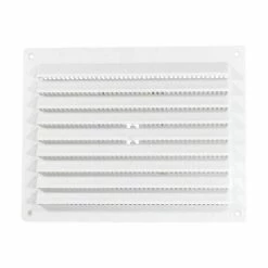 BLA Rectangular Louvre Vent White With Screen